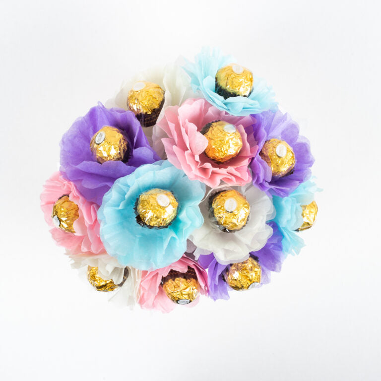 Pretty Pastel – Ferrero Rocher Chocolate Flower Bloom – New Mums Gift, Anniversary, Birthdays