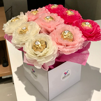 Handmade Ferrero Chocolate Flower Box – Delight Your Valentine's With Bouquet In A Posy Box