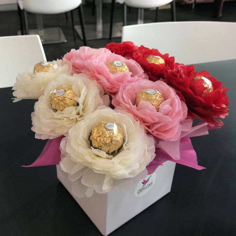 Handmade Ferrero Chocolate Flower Box – Delight Your Valentine&
