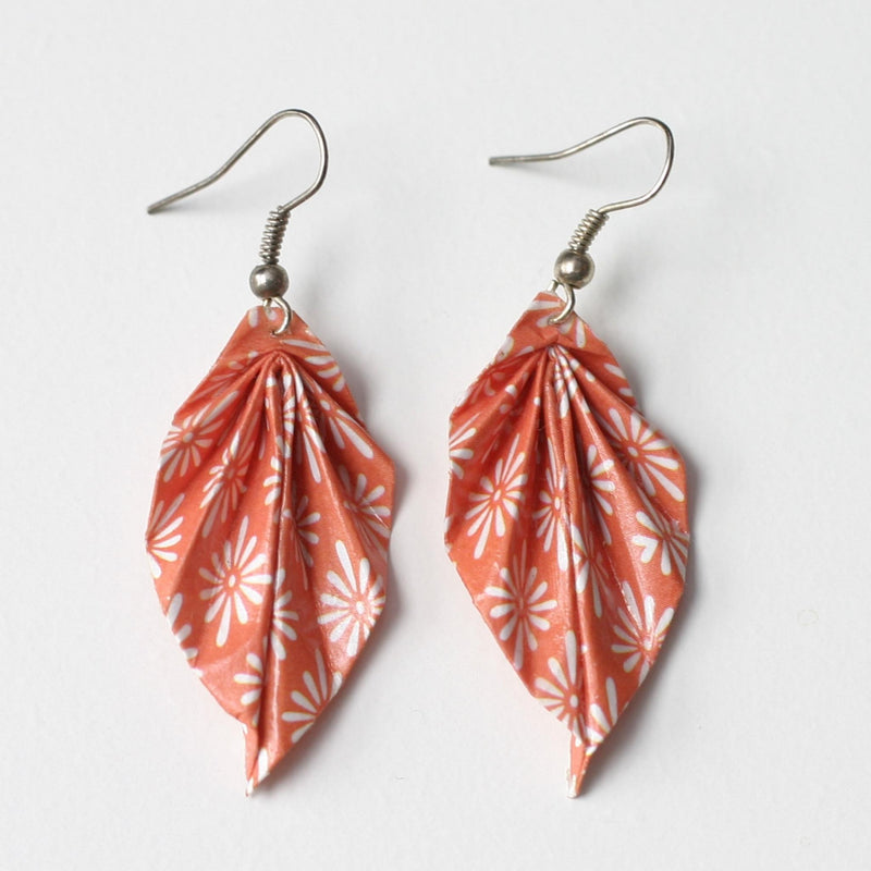 Origami Leaf Earrings