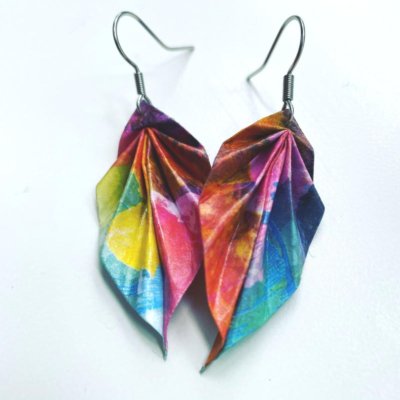 Origami Leaf Earrings